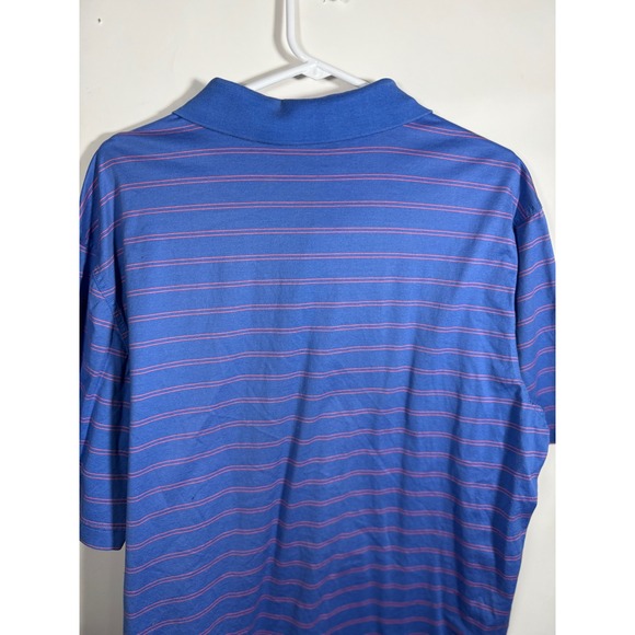 Masters Collection Mens Blue Pink Stripe Polo Shirt Golf Masters Tournament XL - Picture 5 of 9